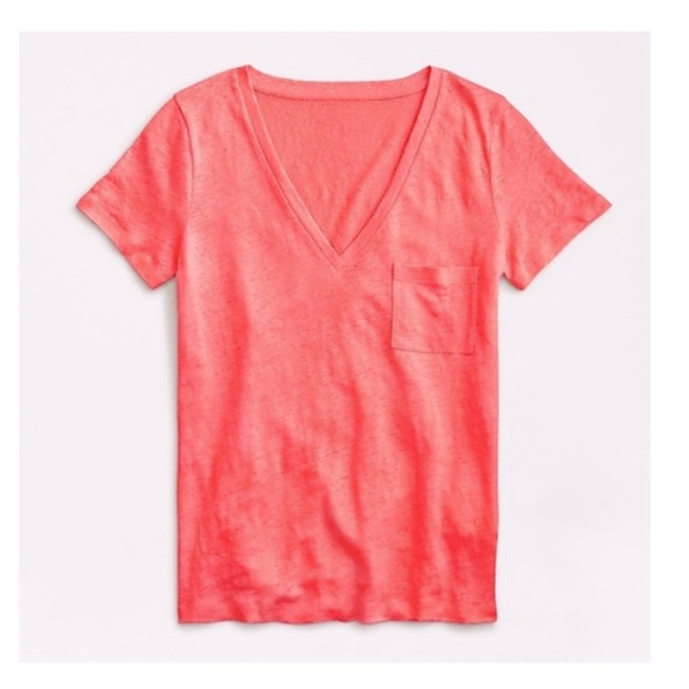 🪸 J Crew Linen V Neck w/ Pocket